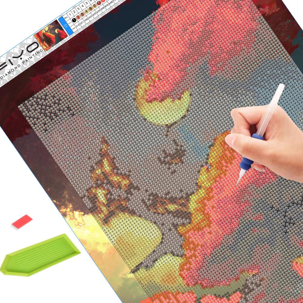 FIYO 11.8x16.73in Diamond Painting Full Round Drill Diamond Mangrove Round Diamond Painting Handmade Diy Diamond Mosaic Painting Home Decoration