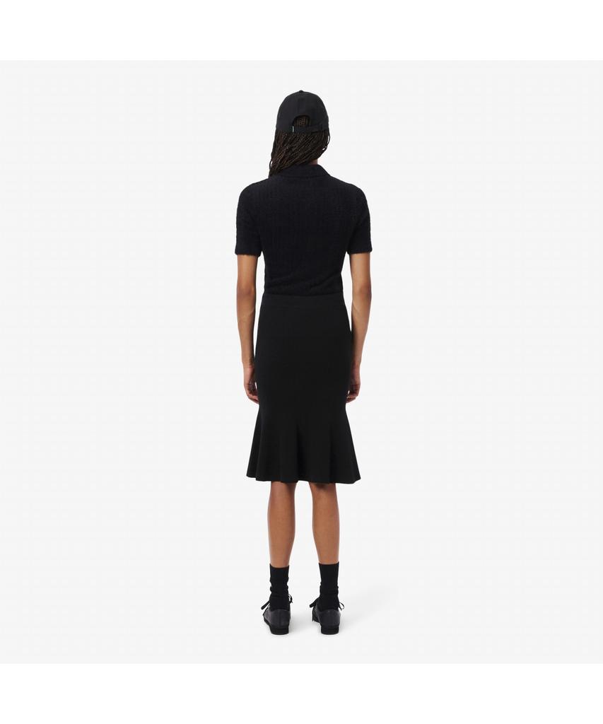 Lacoste Women'S 3D Ribbed Flare Midi Skirt Jf4162-55N 031
