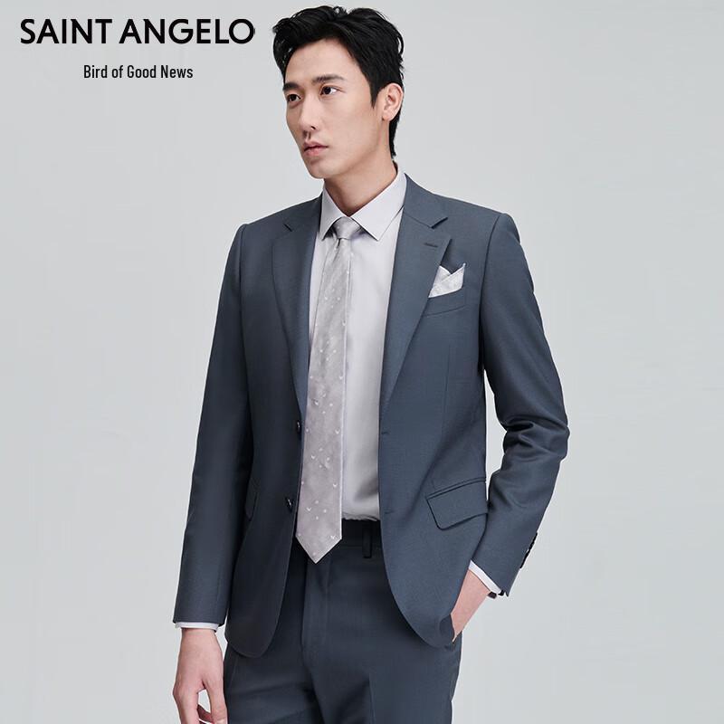 SAINT ANGELO Men's Wool Blend Business Suit