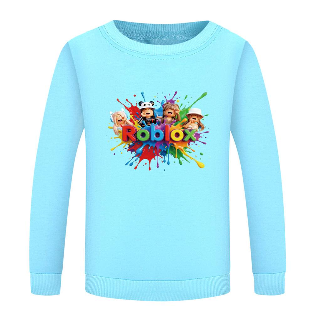 5575 Fashion Casual Boys Girls Roblox Printed Round Neck Long Sleeves Sweatshirt