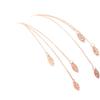 Purple Gold Fringed Ear Line Temperament Simple Color Gold Plated Rose Gold Earrings