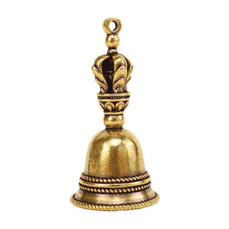 Demon-Subduing Vajra Bell Pendant - Small Brass DIY Charm