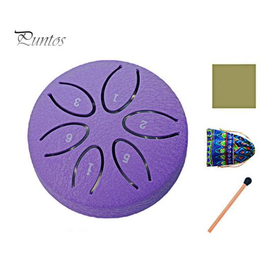 Steel Tongue Drum for Kids 3 Inches 6 Notes Mini Rain Drums Outside Rain Music Maker with Mallets And Music Book for Garden Camping Meditation Yoga