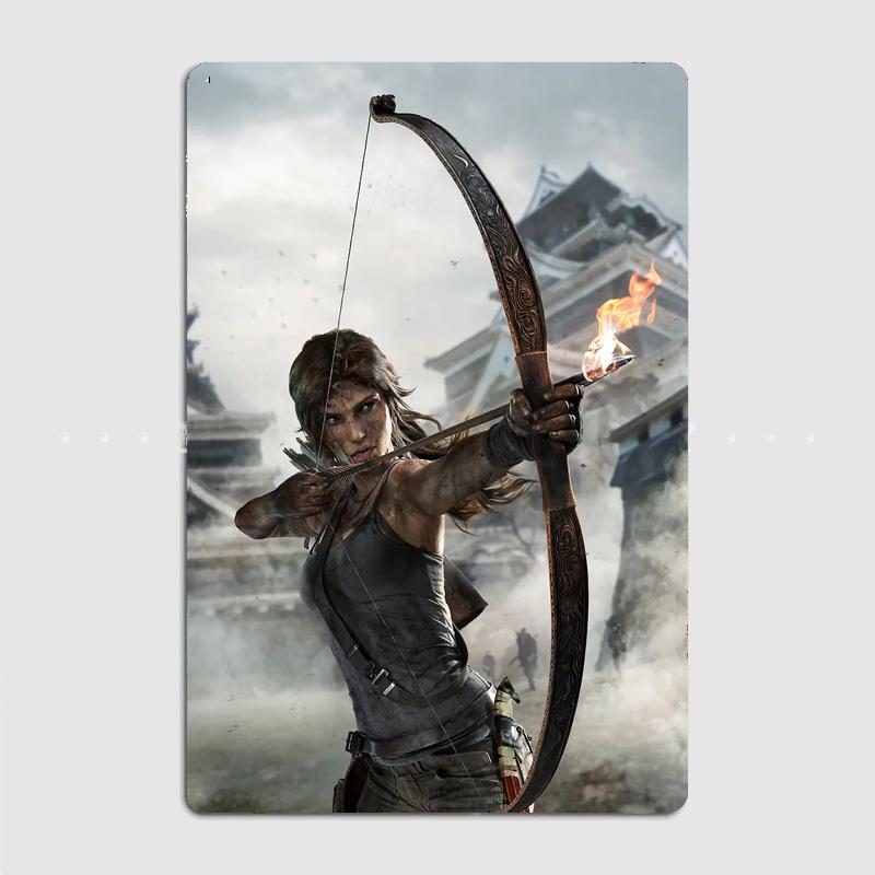 

Tomb Raider Lara Croft Ретро Класичний Постер Металева Табличка Постери Гараж Кімната Клубу Декор Стіни Декор Будинку 30x40cm(11.8x15.7inch)