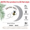 2D Flat Retro Aluminum Wall Stickers, Available In Multiple Sizes. Bee-themed Thank-you Pendant, with A Simple, Artistic Design, Making It A Perfect