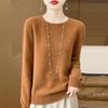 Fashion Wool Sweater Cashmere Pullover O-Neck Long Sleeve Women Knitwear Autumn Winter Clothing Tops