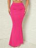 European and American High-Waisted Elastic Pleated Fishtail Midi Skirt for Autumn and Winter