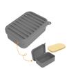 Travel Essential Portable Soap Box with Lid Square Leakproof Travel Soap Dish Silicone Soap Storage Box