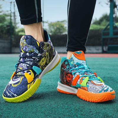 Trend Graffiti Erkek Basketbol Ayakkabıları Çocuk Kadın Nefes Alabilen Spor Ayakkabıları Spor Salonu Antrenman Atletik Basketbol Ayakkabıları Beden 36-45
