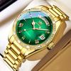 OLEVS Business Automatic Mechanical Men's Watch Stainless Steel Luminous Calendar Week Waterproof Wristwatch Relgio Masculino
