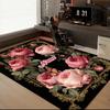 1PC Custom Name Floral Frame Butterflies Theme Floor Mat Ideal for Living Room, Game Rooms, Office, Bedroom Floor Mat Playful Design