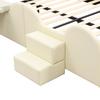 140*200cm Cartoon Bed, Children's Bed, Bear Bed, Equipped with Slide and Ladder, PU Material, Easy To Clean, Cute Shape, Beige