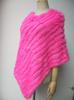 2022 Autumn/Winter Handmade Real Rabbit Fur Knit Triangle Shawl & Women's Pullover Cloak