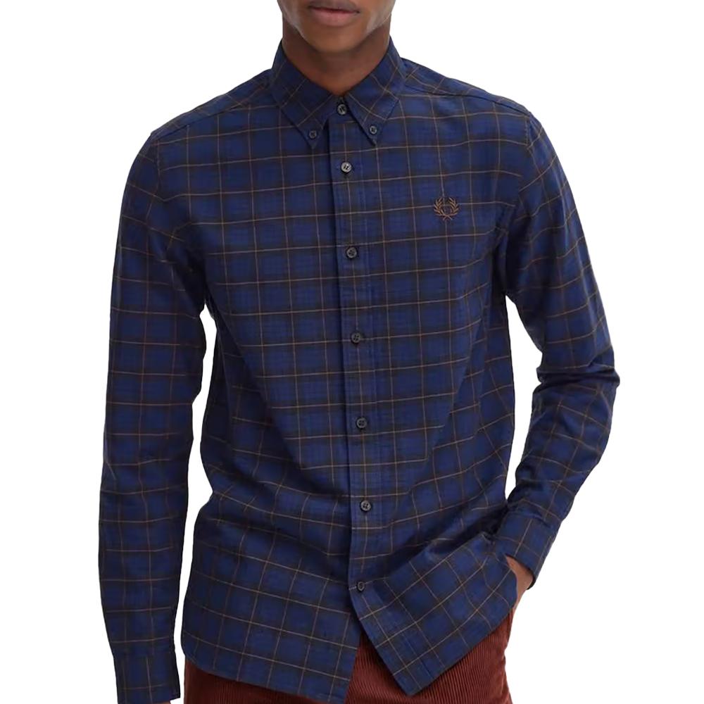 Fred Perry Mens Tartan Long-Sleeved Shirt