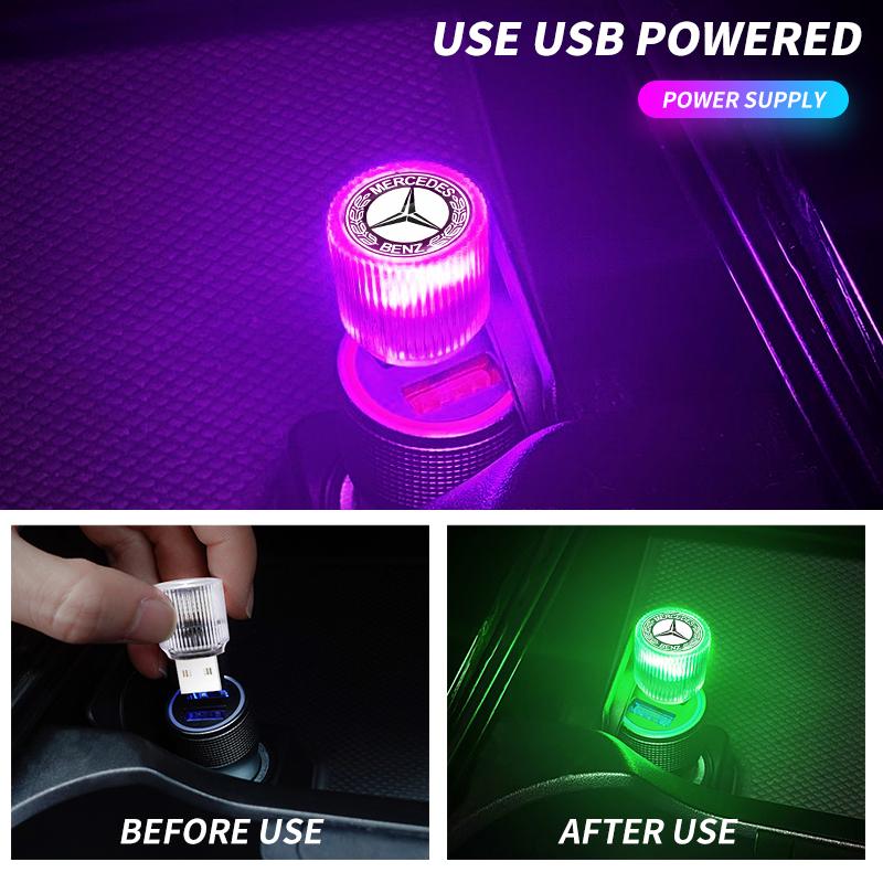 USB Car LED Light Auto Interior Atmosphere Light Car Accessories For Mercedes Benz AMG W204 W205 W203 W211 W213 W201 W210 W124