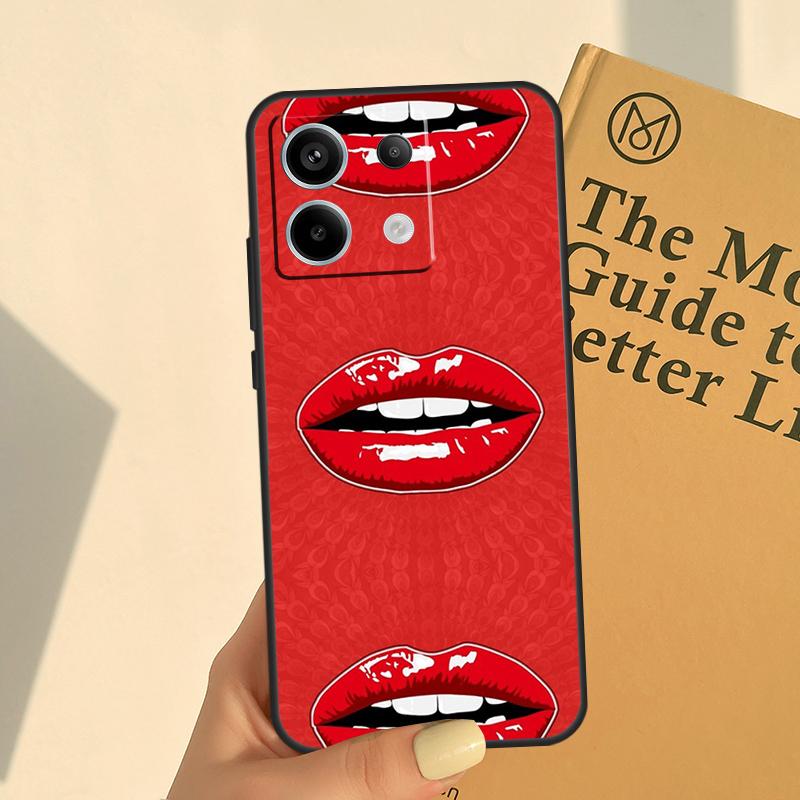 

Чехол-помада Kiss Me Lips для Xiaomi Redmi Note 13 9 10 11 12 14 15 Pro Plus Чехол для Redmi 14C 12C 13C 10C 15 C Redmi 13C
