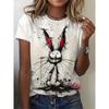 Women's Fashionable Breathable Fun Animals 3d T-shirt Comfortable Soft Breathable Loose Slightly Elastic Summer Plus Size T-shirt