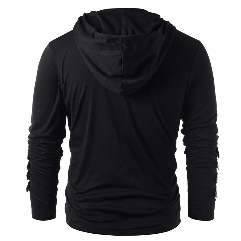 Men's Hooded Sports Casual Loose Casual Sweatshirt Splicing