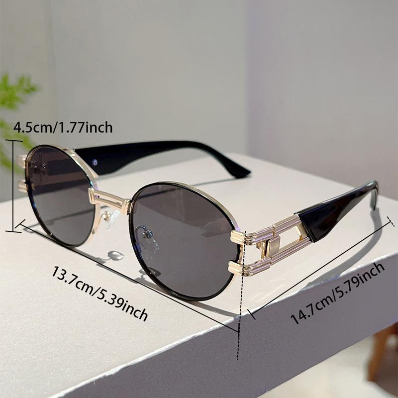 Vintege Oval Sunglasses Men New in Fashion Gradient Casual Shades Women Ins Trendy Brand Design Outdoor Decor Sun Glasses