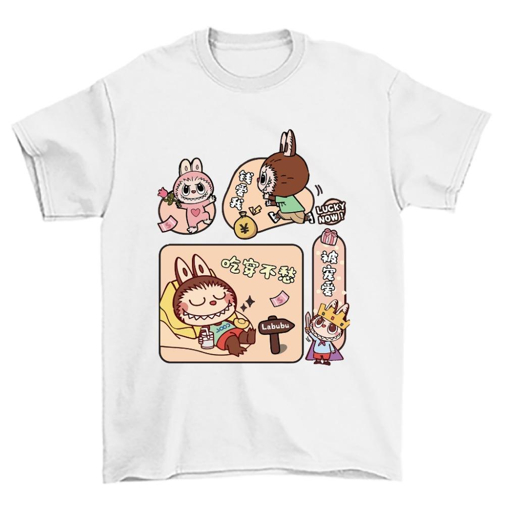 

LABUBU Pop Mart T Shirt Viral T Shirt Unisex Woman Man Streetwear Baju Perempuan Lelaki Cotton Murah 140