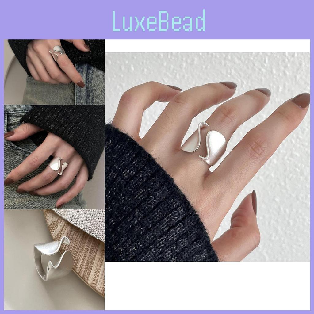 Bague Minimaliste Géométrique Réglable en Argent Sterling 925 Pour Femmes Dans un Style Tendance