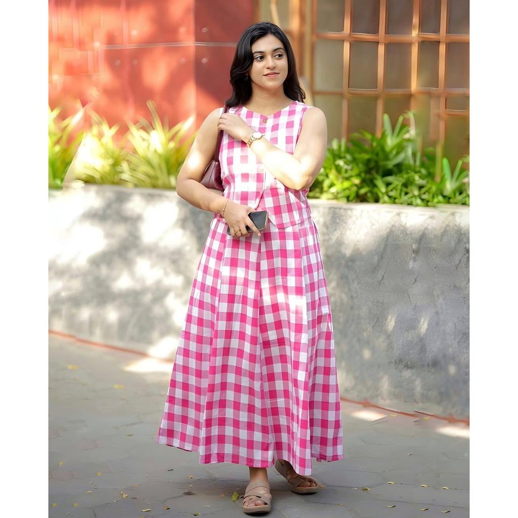 Indian Bollywood Ethnic Top Skirt Set Women Casual Wear Kurta Cord Set Dress