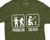 Mens Funny Problem Solved Fishing T-shirt Fisherman Gifts Hobby Anniversary Birthday Gift Tee