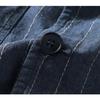 Summer Men's Suits&blazers Japanese Retro Style Stripes Cotton Linen Three Quarter Sleeve Blazer Jacket Slim Fit Casual Jacket