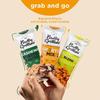 Nötig Grus Grab & Gå Mix Combo | 240g (Varje påse 40 g, Förpackning med 6) Rostade Saltade Cashewnötter, Sportmix