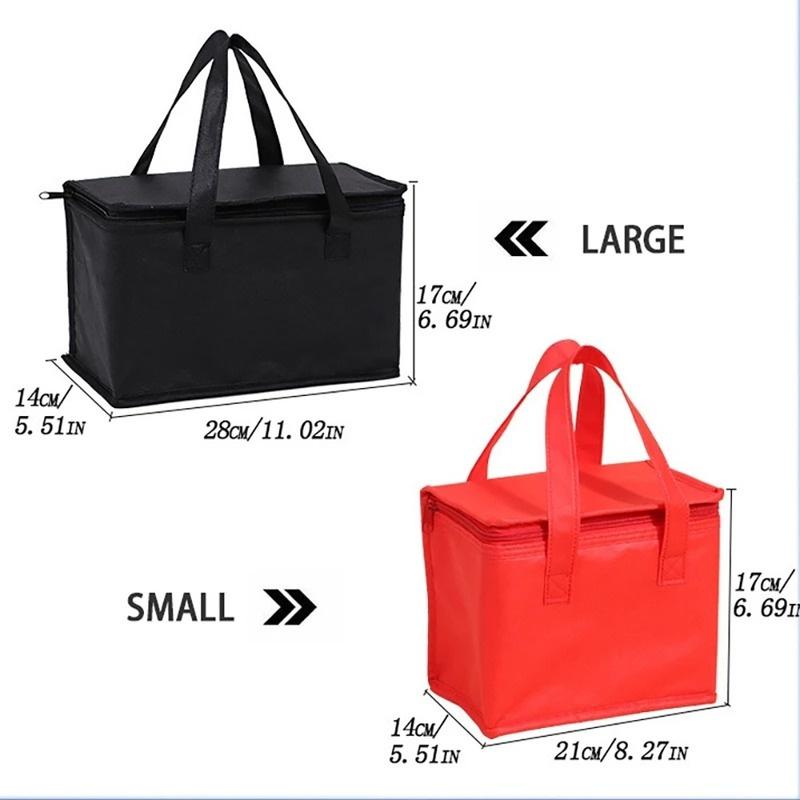 1Pc Portable Thermal Insulated Cooler Bags Large Outdoor Camping Lunch Bento Box Trips BBQ Meal Drink Zip Pack Picnic Supplies