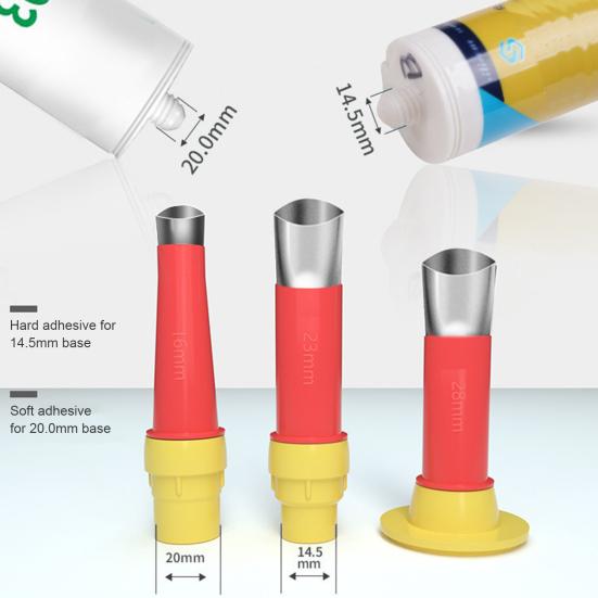 Stainless Steel Glue Nozzle Set Rustproof Corrosion Resistant Universal Integrated Rubber Nozzle Tool Kit Versatile Caulking Accessories