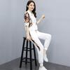 Elegant Slim Fit Summer Outfit Ice Silk Sportswear Set Casual Two Piece for Women