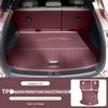 Compatible with Xiaomi YU7 TPE Trunk Mat: Dirt-Resistant Rear Floor Mats & Backrest Pad Interior Accessory