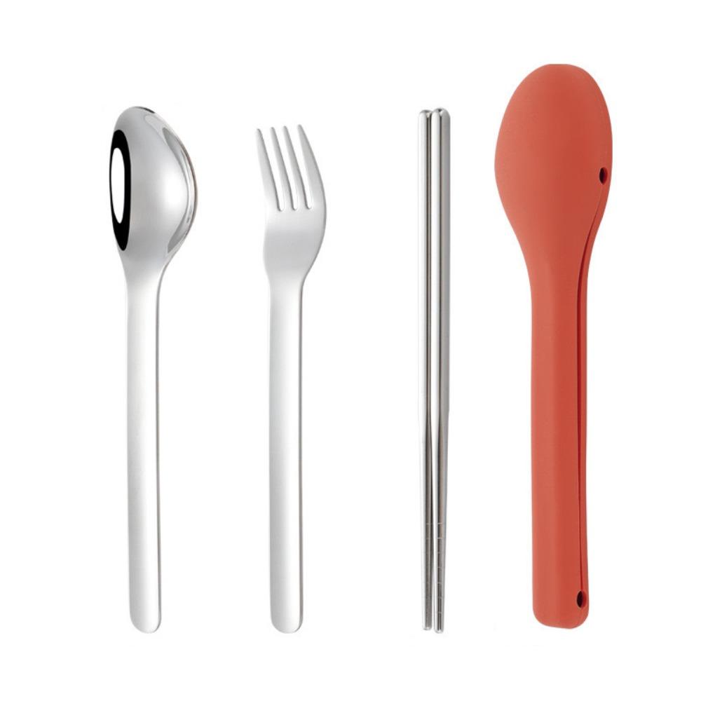 3pcs/set 304 Stainless Steel Children's Tableware Set Rust-proof Flatware Set  Camping