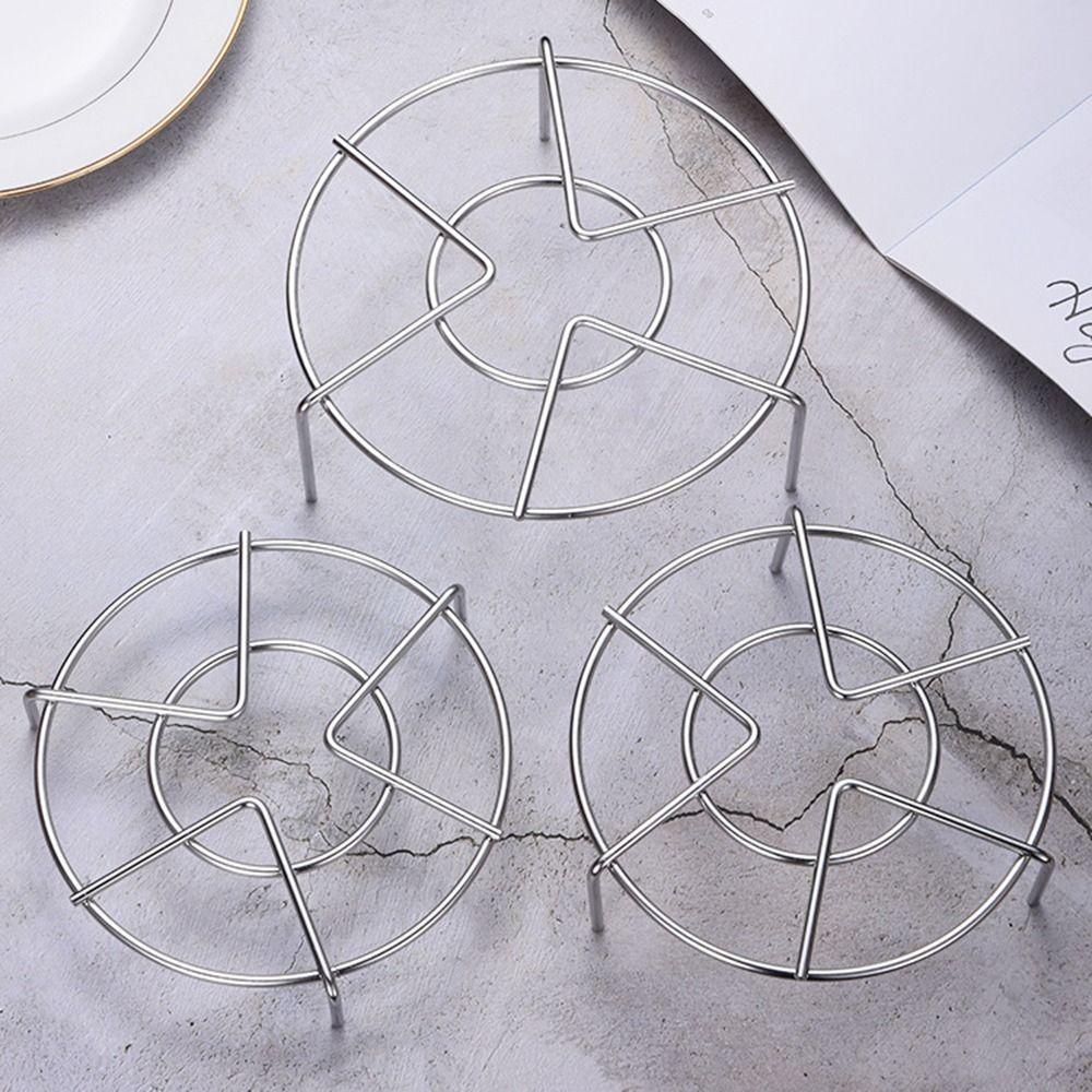 Stainless Steel Cookware Stackable Kitchen Steaming Tray Steamer Egg Steamer Rack Trivet Stand