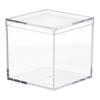 Square Cube 4pcs Clear Acrylic Storage Boxes Organizer Containers