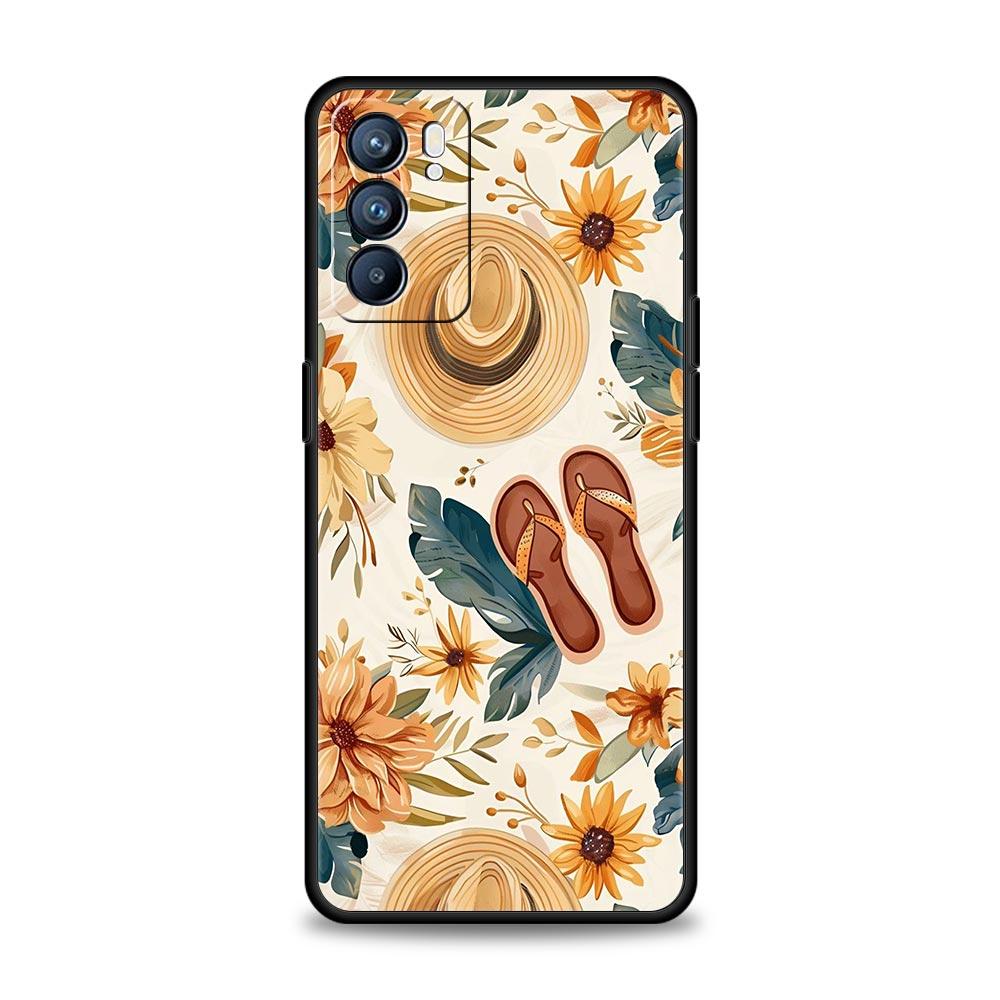Summer Beach Phone Case For Oppo Reno 13 12 11 10 7 F Find X5 X6 A98 A80 A79 A78 A57 A54 A31 A17 Pro 5G Soft TPU Cover Funda Bag