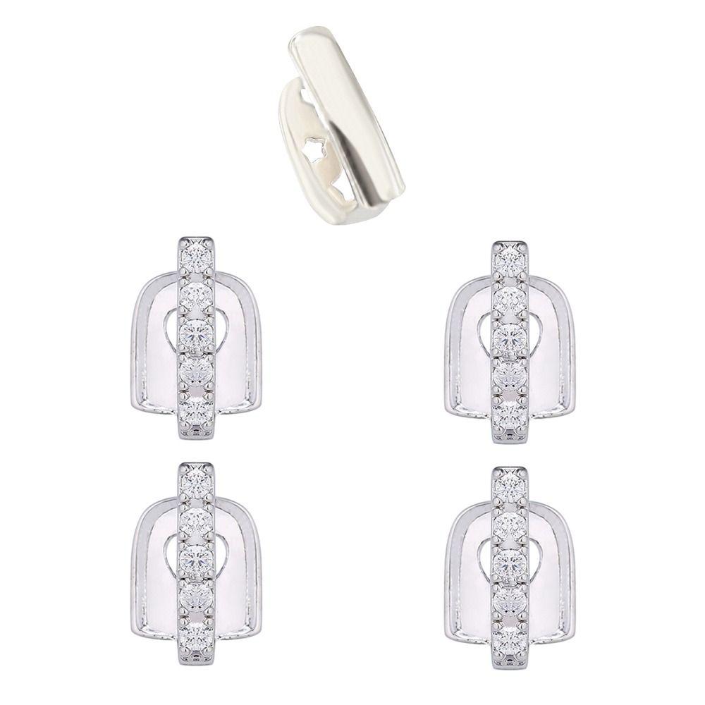 3/5Pcs Punk Hip Hop Teeth Grillz Bling Single Dental Braces Rhinestone Teeth Caps Men/Women