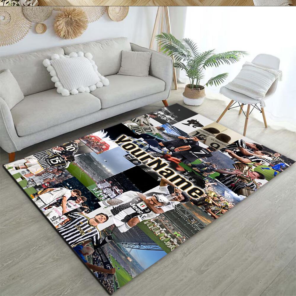 Juventus Personalized Name Carpet Suitable for Living Rooms Entryway Dormitory Decorate Room Antislip Carpet Decorate Offices Best for Christmas