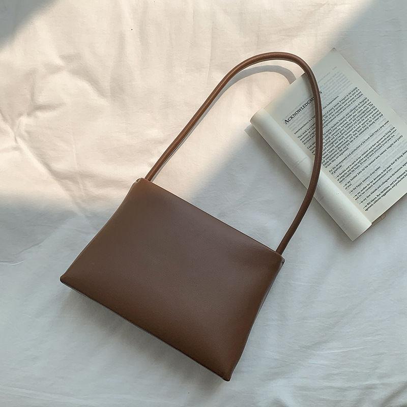 New Hand Carry Underarm Bag PU Retro Shoulder Bag Women s Versatile Fashion Handbag Niche Premium Small Tote Bag Women