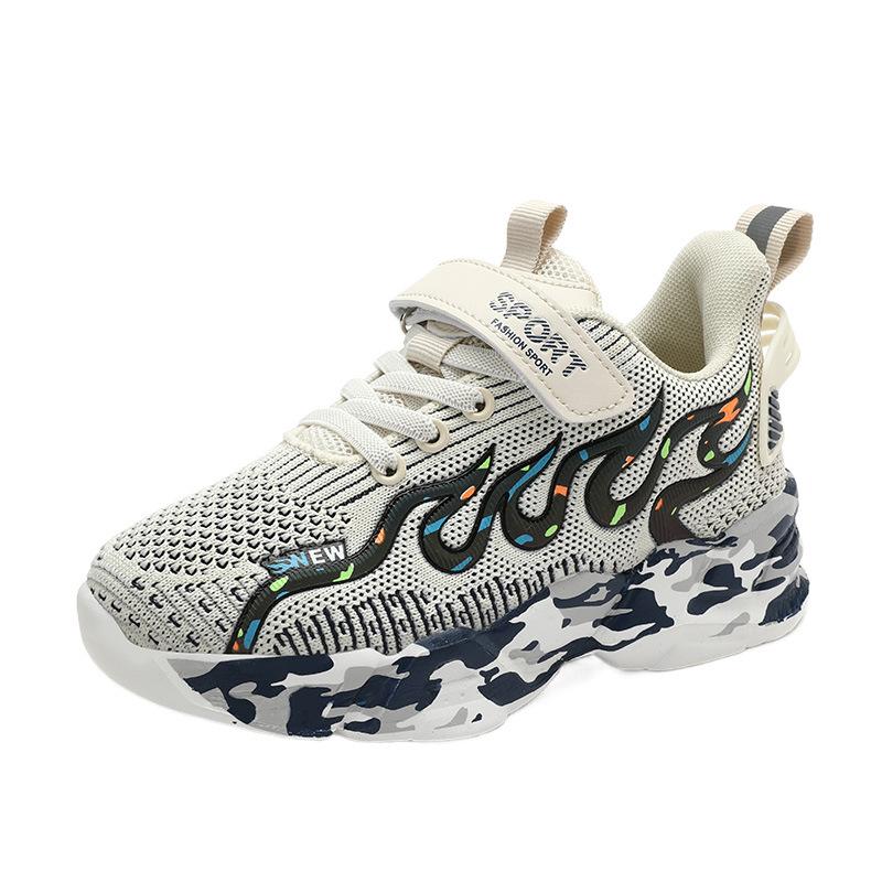 2025 summer new middle-aged and older children boys children's sports shoes running shoes mesh breathable non-slip running shoes