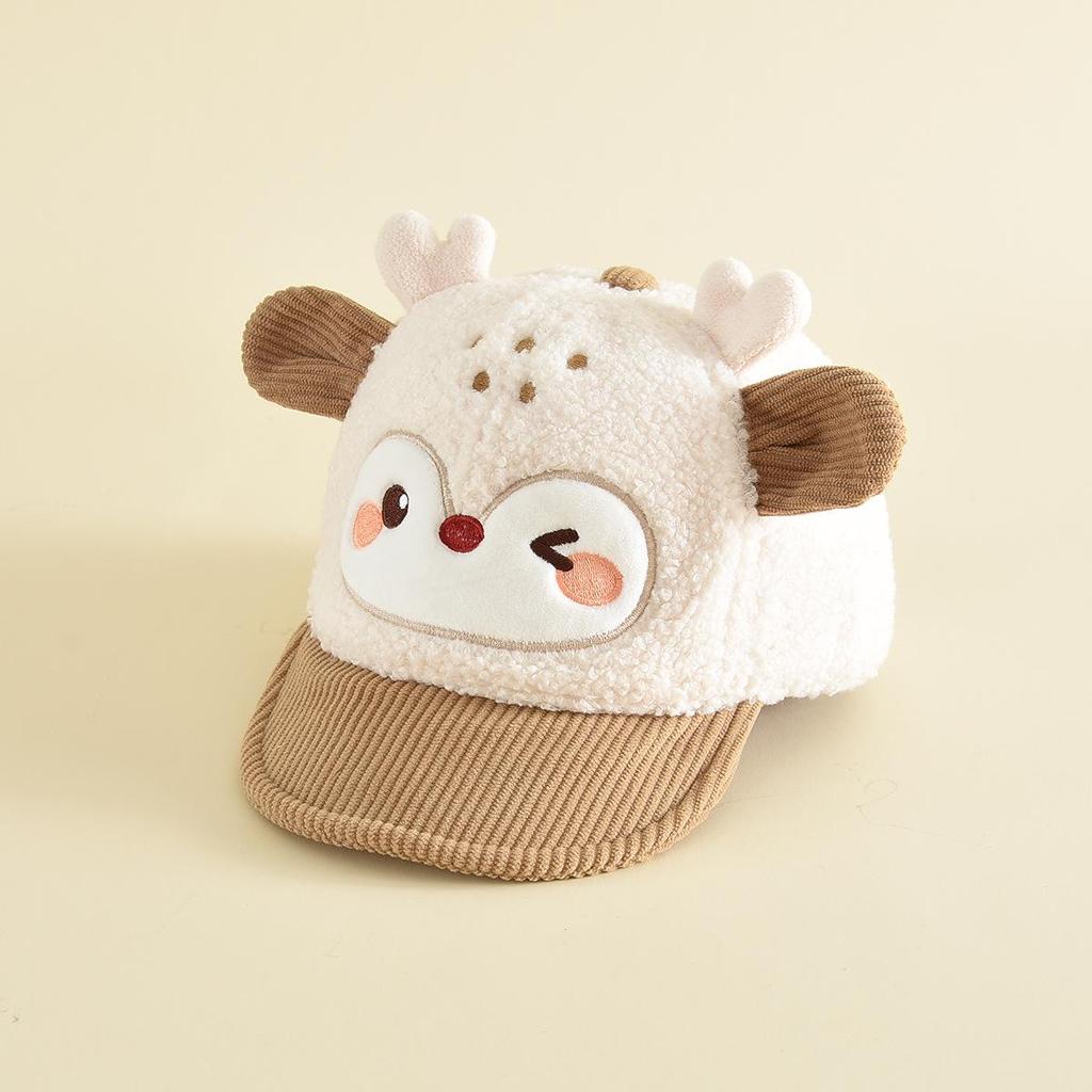 Children's 3D Cartoon Little Deer Baseball Cap - Cute, Comfortable, Versatile, and Windproof Hat.