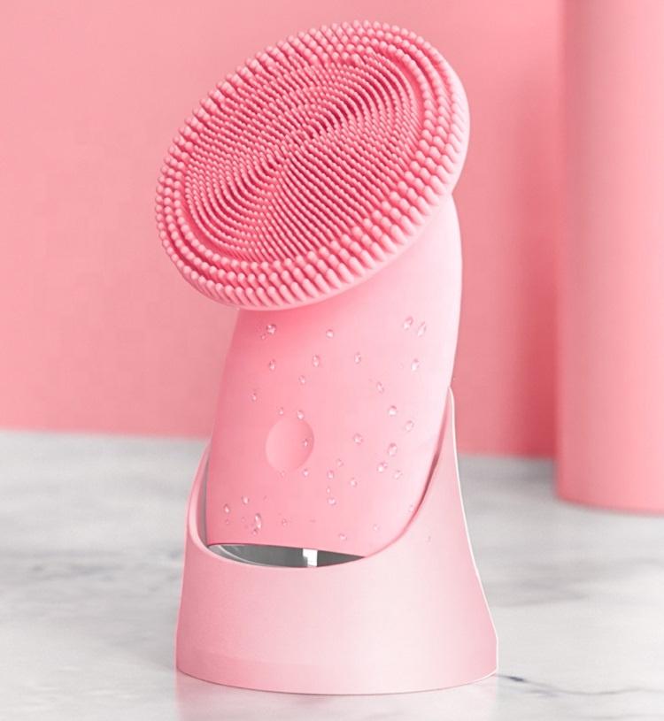 Face Scrubber Exfoliator Silicone Facial Cleansing Brush Waterproof Deep Pore Cleansing Rechargeable