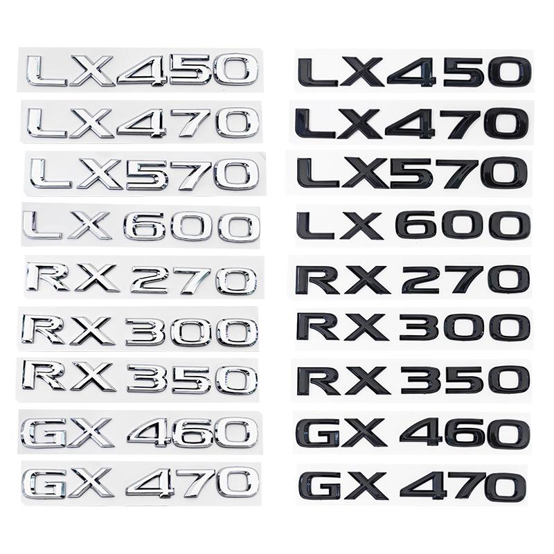 3D ABS Glossy Decal Car Front Hood Emblem Rear Trunk Sticker for Lexus GX460 GX470 LX450 LX470 LX570 LX600 RX270 RX300 RX350