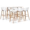 Day and Night - Day and Night High Table and Bar Stools 7 Pieces White