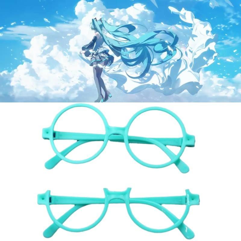 Miku Hatsune Anime Cosplay Eyewear Frame Plastic Resin Material Gift Glasses