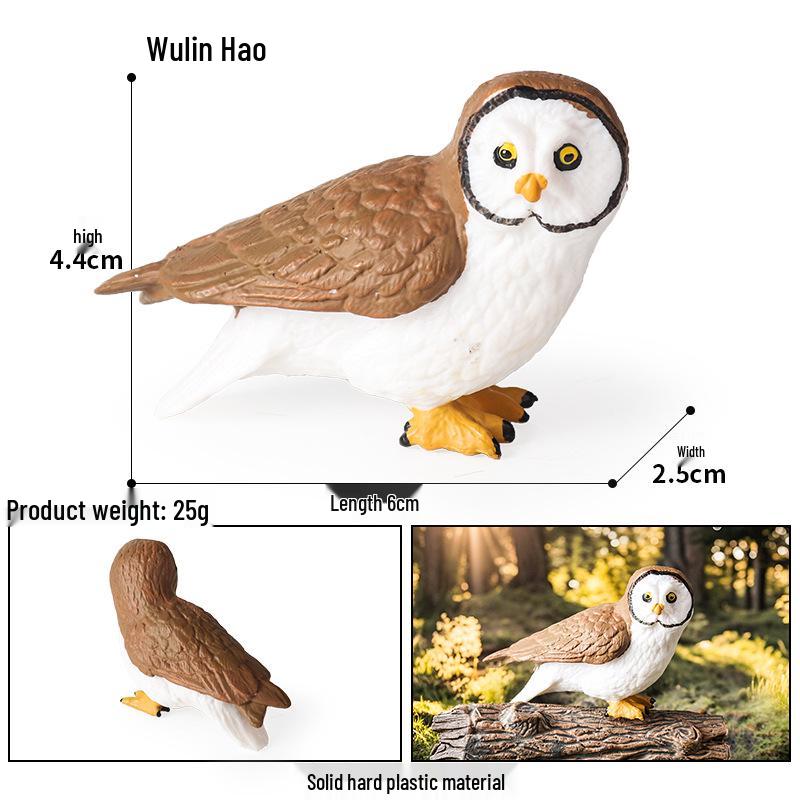 Children s Educational Horned Owl Sculpture Toy