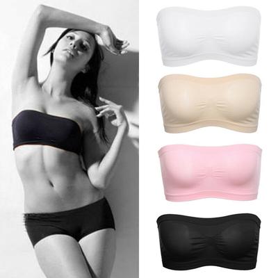 Reggiseno a fascia senza spalline con top a tubo da donna Intimo da donna Bralette senza spalline senza cuciture Reggiseni con petto avvolto vuoto