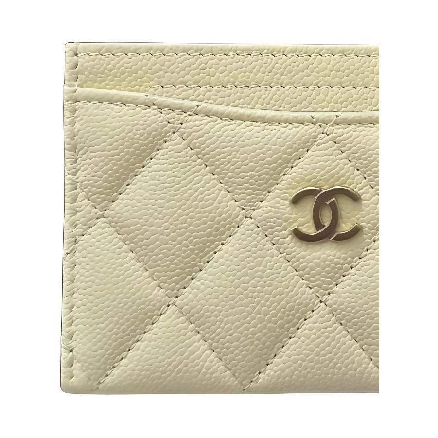 Chanel 25S Gold Buckle Quilted Calfskin Card Holder Women accessories Yellow AP0213-B10583-NAGEQ