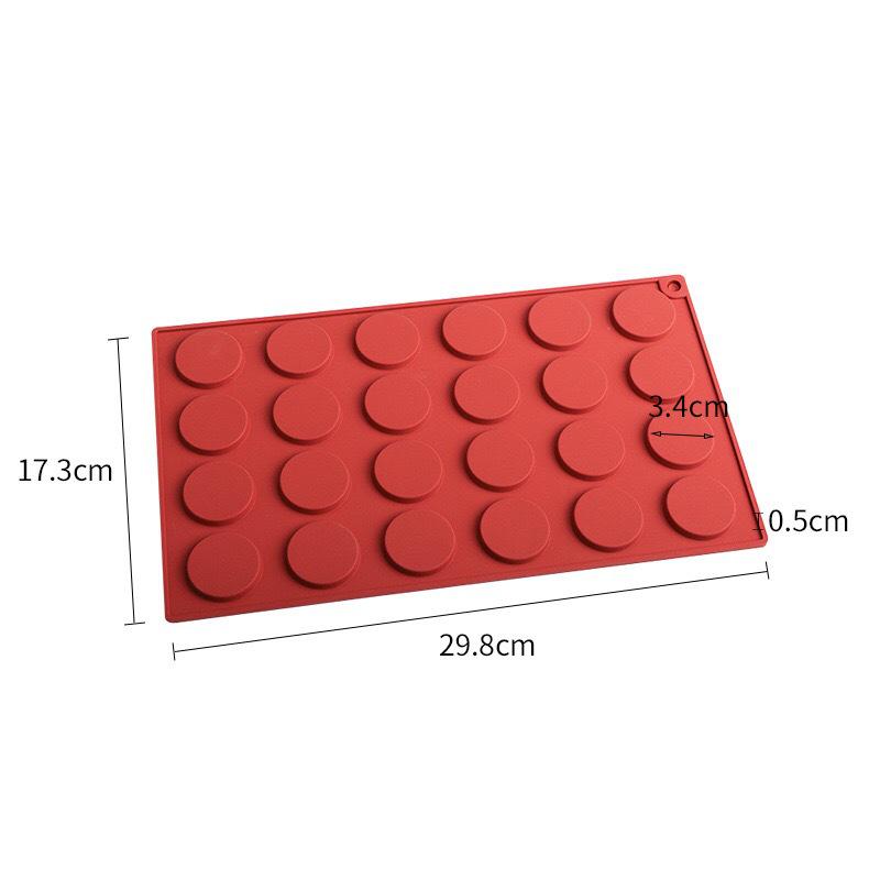 24-Cavity Silicone Mold for Chocolate Chip Mousse Cakes or Handmade Soaps